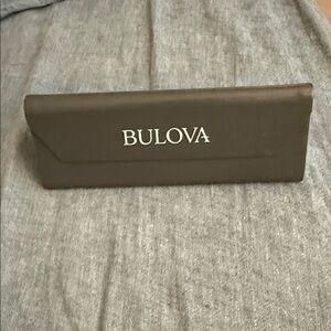 Bulova Triangle Hard Shell Eyeglass Case Magnetic Closure